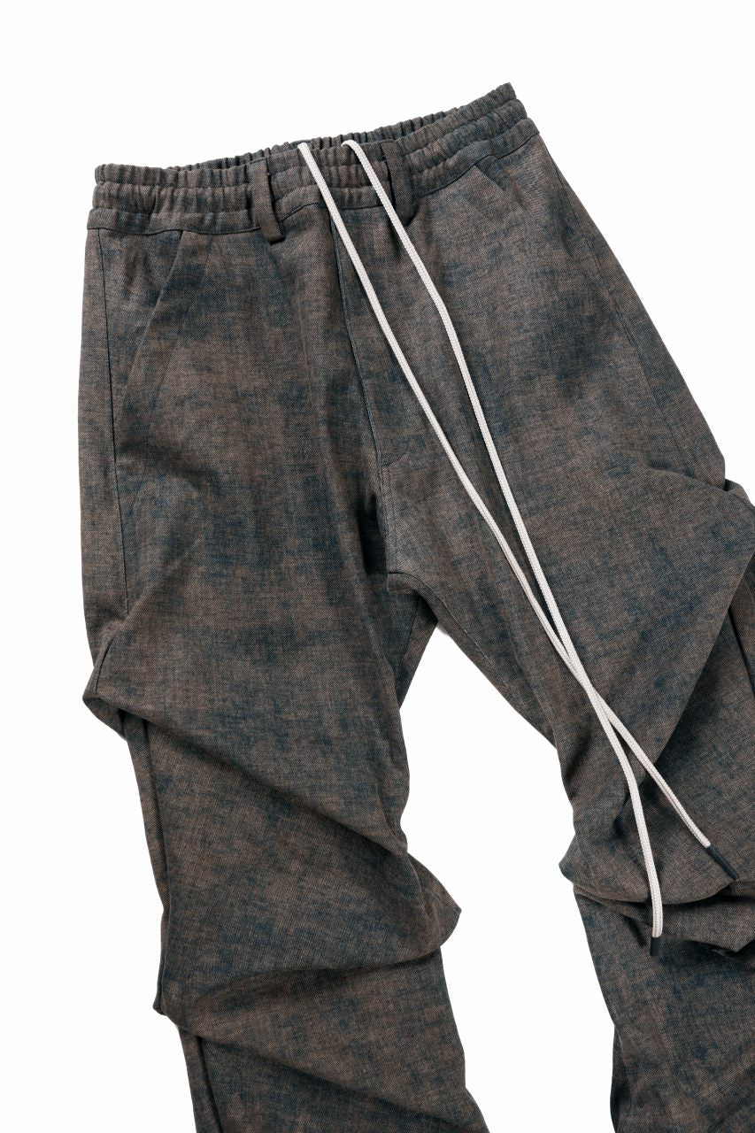 Load image into Gallery viewer, A.F ARTEFACT TUCKED DRAPE PANTS / BLENDED SHADES DENIM (D.VERDIGRIS)