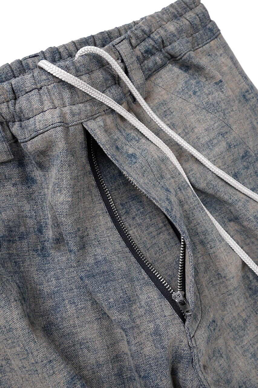 Load image into Gallery viewer, A.F ARTEFACT TUCKED DRAPE PANTS / BLENDED SHADES DENIM (STEEL BLUE)