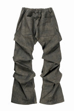 Load image into Gallery viewer, A.F ARTEFACT TUCKED DRAPE PANTS / BLENDED SHADES DENIM (YELLOW)