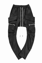 Load image into Gallery viewer, A.F ARTEFACT FLAP-DETAIL SLIM CARGO PANTS / HI-STRETCH DENIM (BLACK)