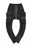 A.F ARTEFACT FLAP-DETAIL SLIM CARGO PANTS / HI-STRETCH DENIM (BLACK)