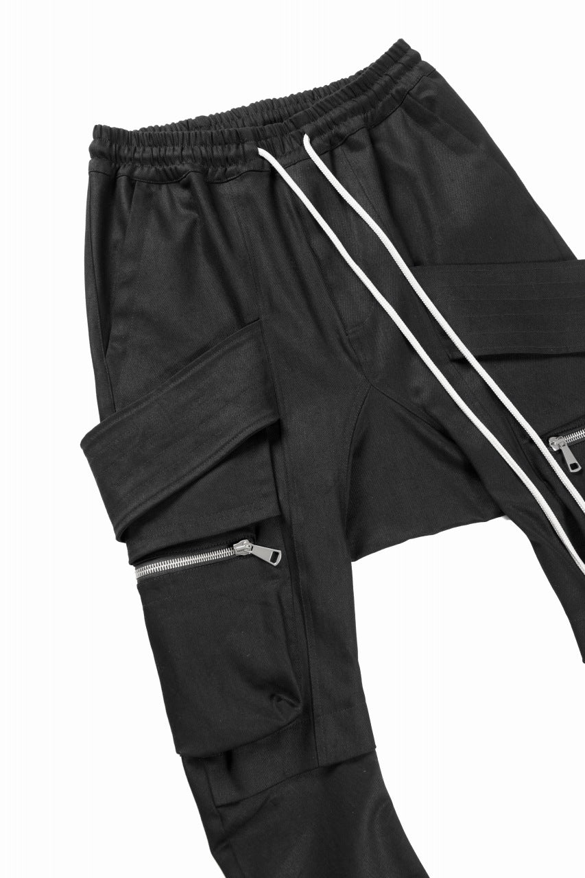 Load image into Gallery viewer, A.F ARTEFACT FLAP-DETAIL SLIM CARGO PANTS / HI-STRETCH DENIM (BLACK)