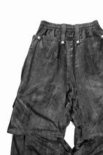 Load image into Gallery viewer, A.F ARTEFACT PARACHUTE WIDE CARGO PANTS / UNEVEN TEXTURE (BLACK)