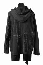 Load image into Gallery viewer, A TENTATIVE ATELIER Branka STITCHES PATCH STRIPE HOODY (BLACK)