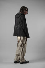 Load image into Gallery viewer, A TENTATIVE ATELIER Branka STITCHES PATCH STRIPE HOODY (BLACK)