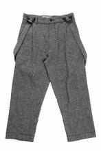 Load image into Gallery viewer, A TENTATIVE ATELIER exclusive George II PAINTER'S CROSS BAND PANTS (BLACK)