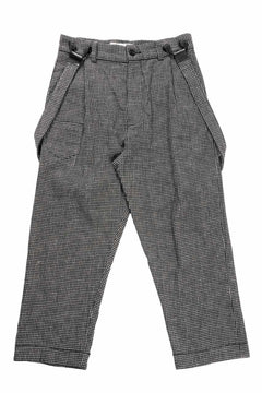 Load image into Gallery viewer, A TENTATIVE ATELIER exclusive George II PAINTER'S CROSS BAND PANTS (BLACK)