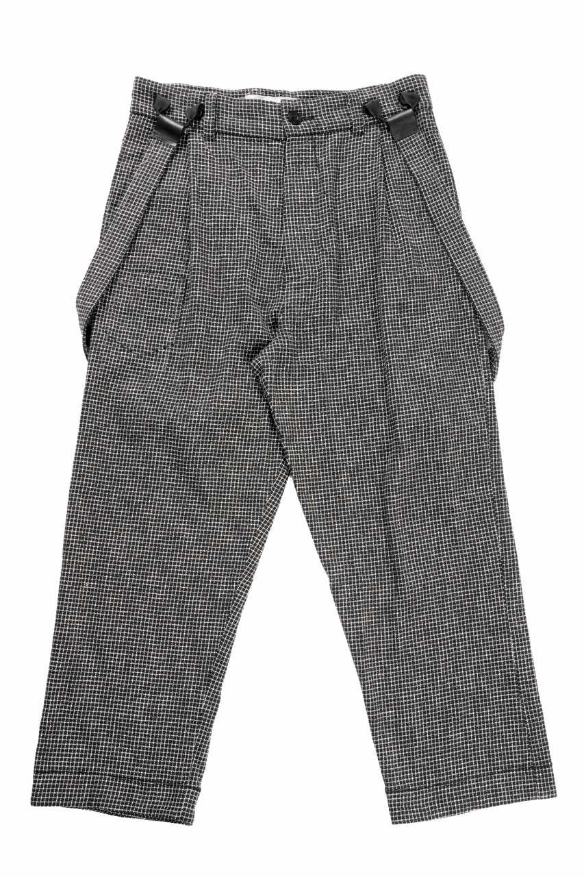 Load image into Gallery viewer, A TENTATIVE ATELIER exclusive George II PAINTER'S CROSS BAND PANTS (BLACK)