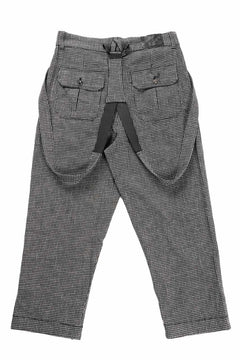 Load image into Gallery viewer, A TENTATIVE ATELIER exclusive George II PAINTER'S CROSS BAND PANTS (BLACK)