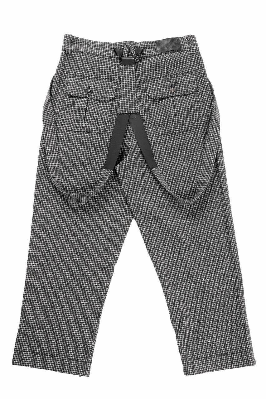 Load image into Gallery viewer, A TENTATIVE ATELIER exclusive George II PAINTER'S CROSS BAND PANTS (BLACK)