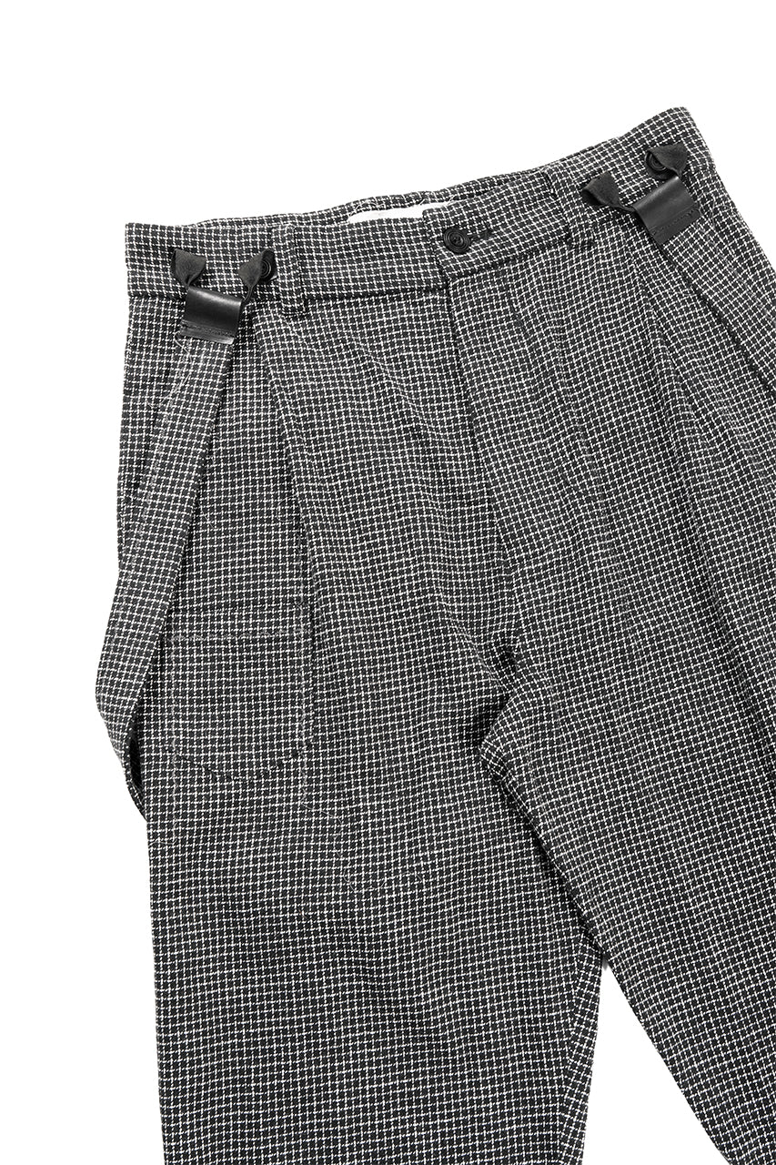 Load image into Gallery viewer, A TENTATIVE ATELIER exclusive George II PAINTER'S CROSS BAND PANTS (BLACK)