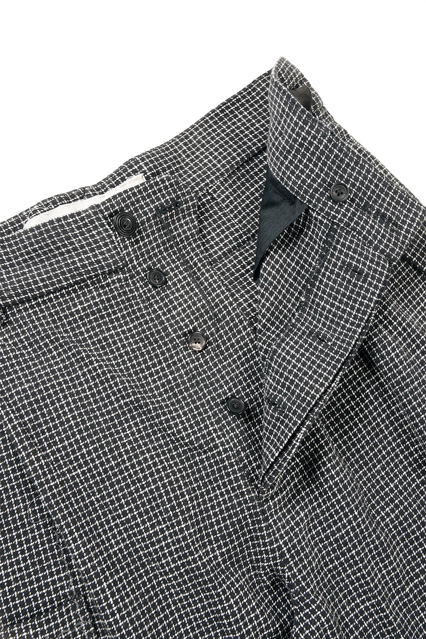 Load image into Gallery viewer, A TENTATIVE ATELIER exclusive George II PAINTER'S CROSS BAND PANTS (BLACK)