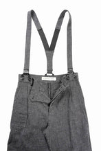 Load image into Gallery viewer, A TENTATIVE ATELIER exclusive George II PAINTER'S CROSS BAND PANTS (BLACK)