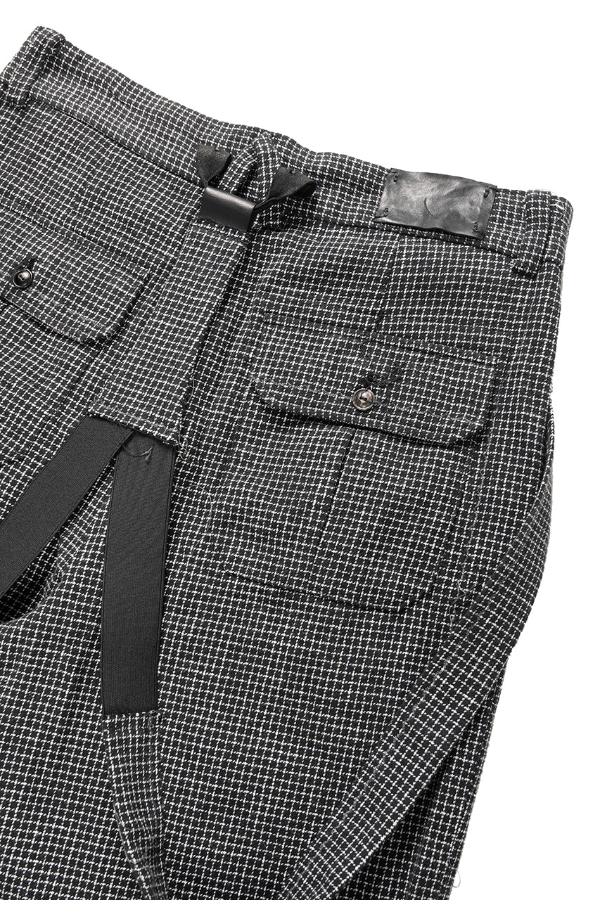 Load image into Gallery viewer, A TENTATIVE ATELIER exclusive George II PAINTER'S CROSS BAND PANTS (BLACK)