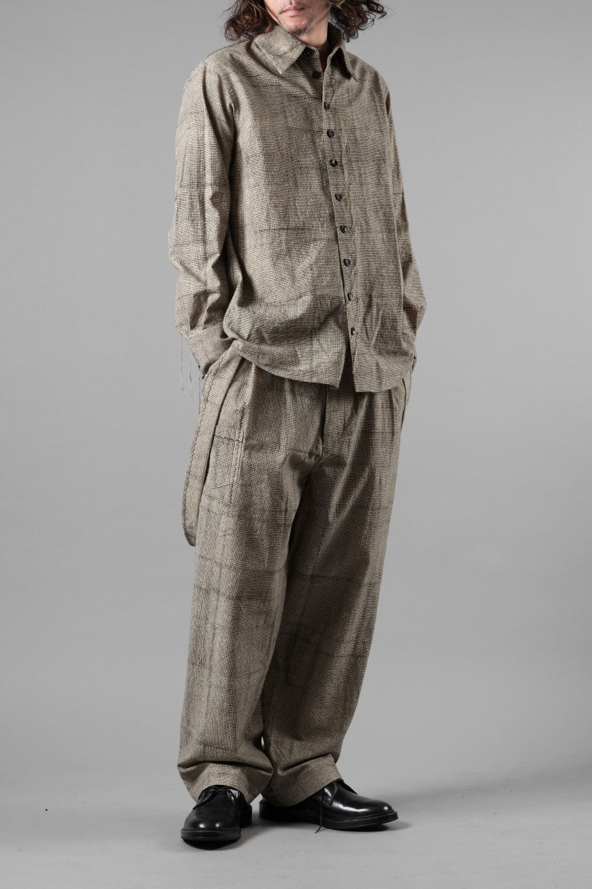 画像をギャラリービューアに読み込む, A TENTATIVE ATELIER exclusive George II PAINTER'S CROSS BAND PANTS (BLACK BEIGE)