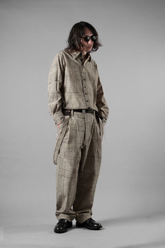 画像をギャラリービューアに読み込む, A TENTATIVE ATELIER exclusive George II PAINTER'S CROSS BAND PANTS (BLACK BEIGE)