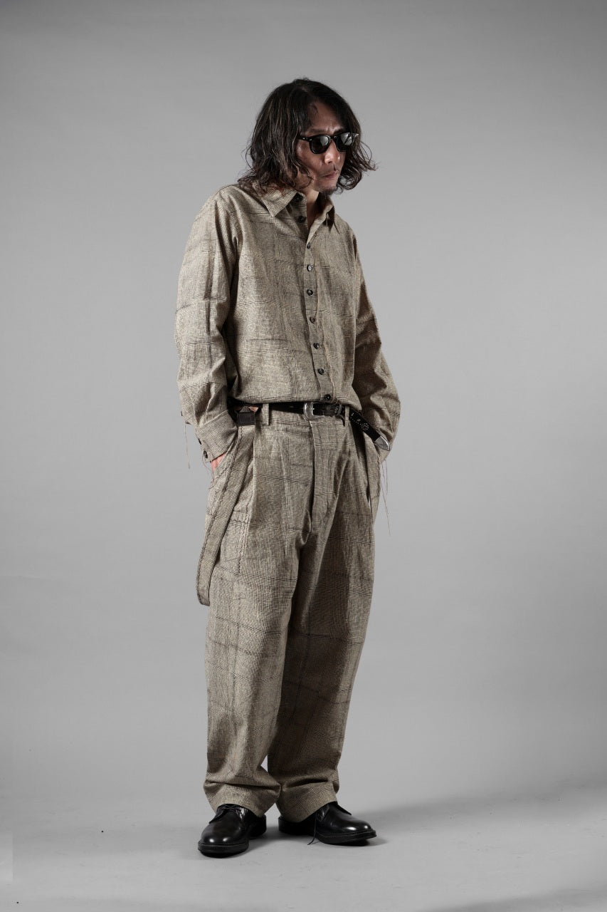 画像をギャラリービューアに読み込む, A TENTATIVE ATELIER exclusive George II PAINTER'S CROSS BAND PANTS (BLACK BEIGE)