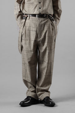 画像をギャラリービューアに読み込む, A TENTATIVE ATELIER exclusive George II PAINTER'S CROSS BAND PANTS (BLACK BEIGE)