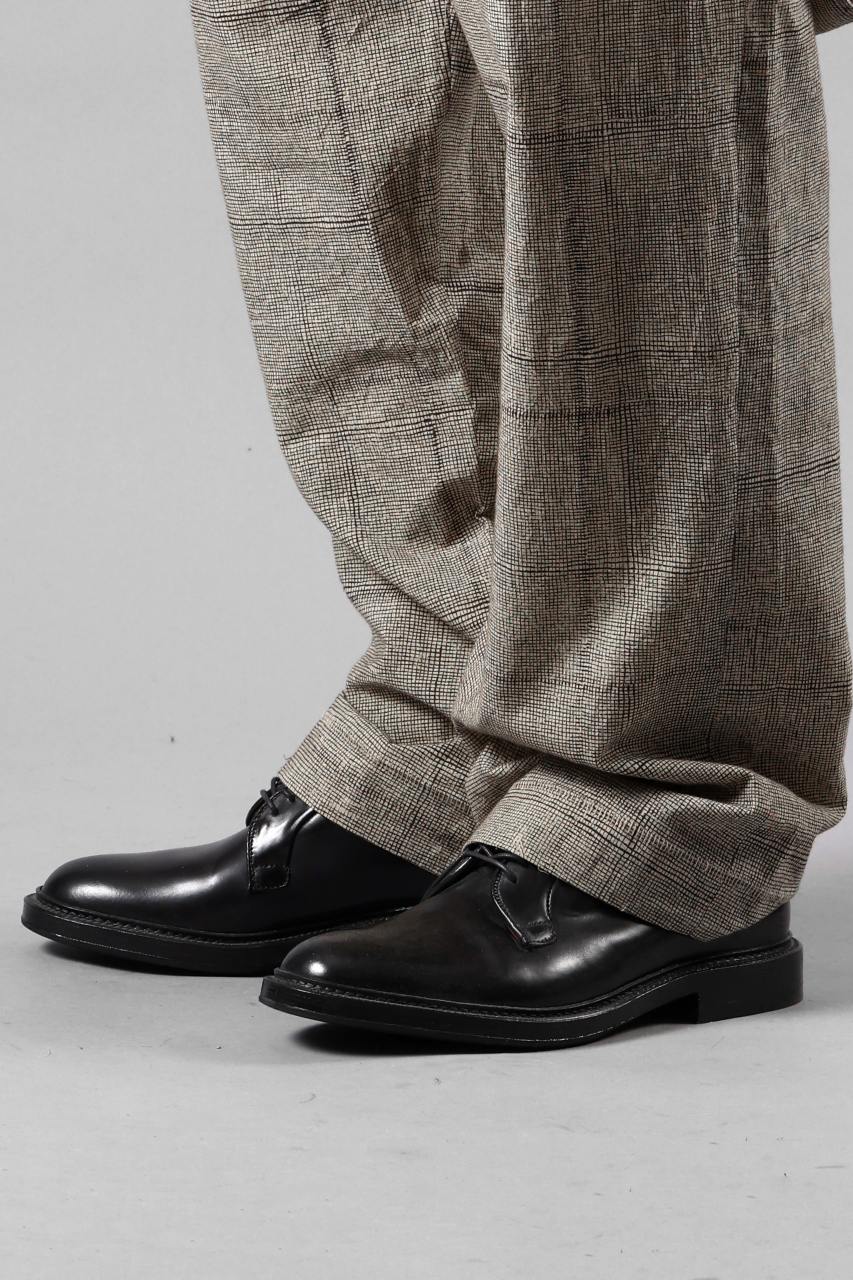 画像をギャラリービューアに読み込む, A TENTATIVE ATELIER exclusive George II PAINTER'S CROSS BAND PANTS (BLACK BEIGE)