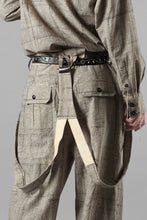 画像をギャラリービューアに読み込む, A TENTATIVE ATELIER exclusive George II PAINTER'S CROSS BAND PANTS (BLACK BEIGE)