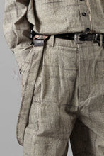 画像をギャラリービューアに読み込む, A TENTATIVE ATELIER exclusive George II PAINTER'S CROSS BAND PANTS (BLACK BEIGE)