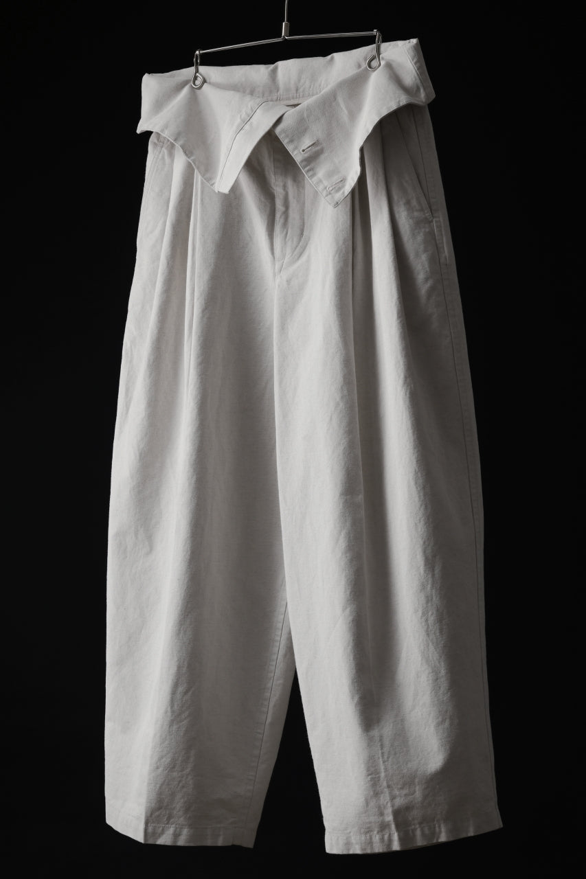 Load image into Gallery viewer, atelier amber TURN BACK PANTS PIG PT (white)