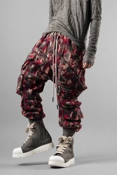 画像をギャラリービューアに読み込む, A.F ARTEFACT BELTED DETAIL JOGGER / JACQUARD ABSTRACT PATTERN (RED)