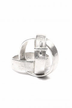 Load image into Gallery viewer, m.a+ triple silver ring w/stitched cross / AG318 AG (SILVER)