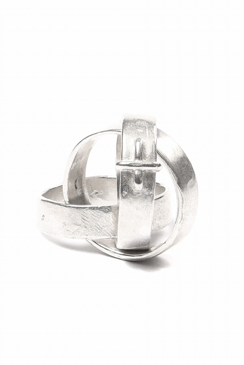 Load image into Gallery viewer, m.a+ triple silver ring w/stitched cross / AG318 AG (SILVER)