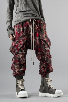 画像をギャラリービューアに読み込む, A.F ARTEFACT BELTED DETAIL JOGGER / JACQUARD ABSTRACT PATTERN (RED)