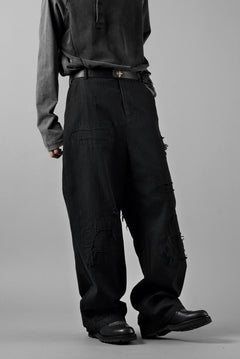 Load image into Gallery viewer, Professor.E DISTRESSED WORK PANTS (BLACK)