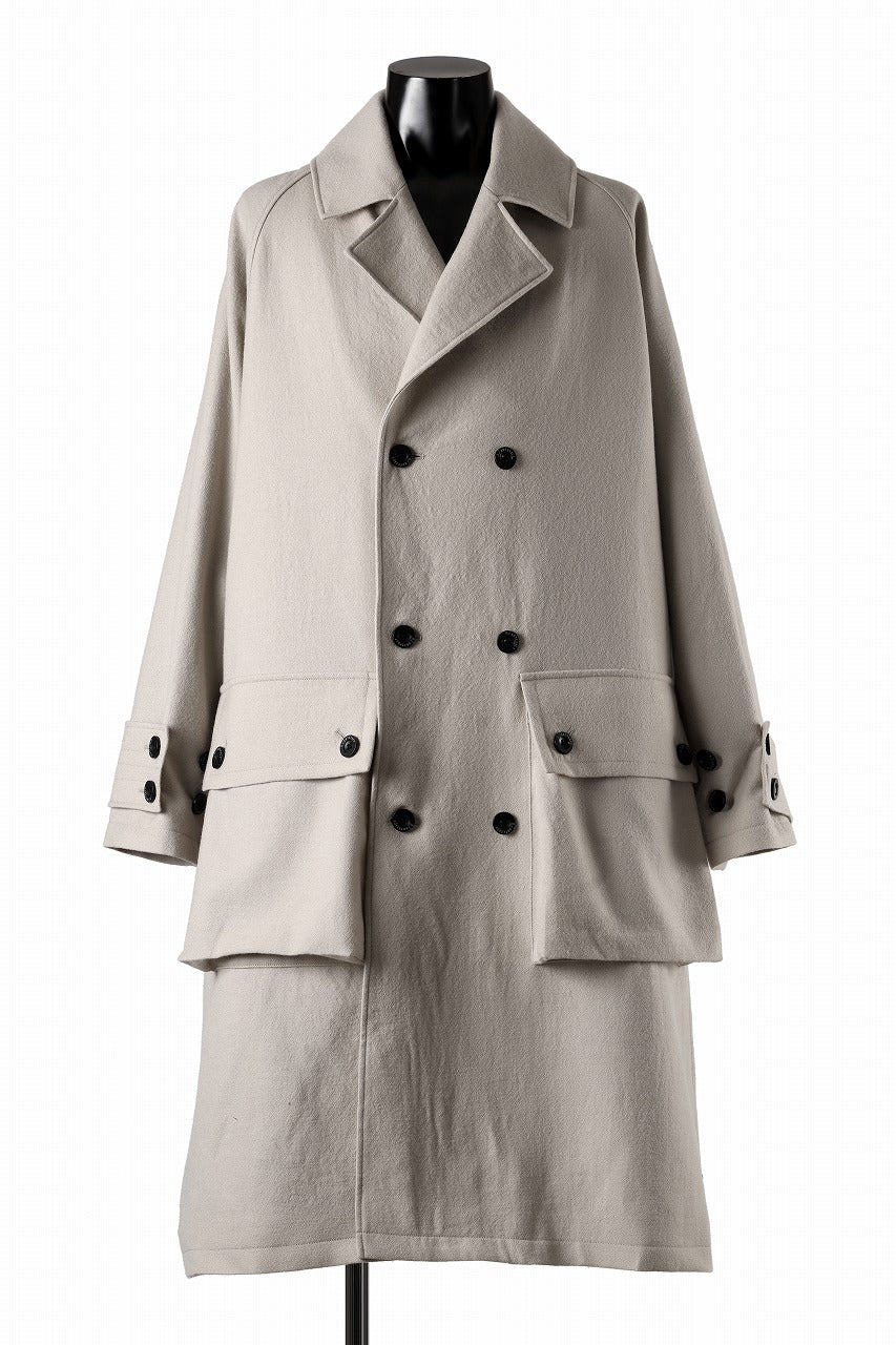 画像をギャラリービューアに読み込む, A.F ARTEFACT DOUBLE BREASTED CLASSIC COAT (BEIGE)