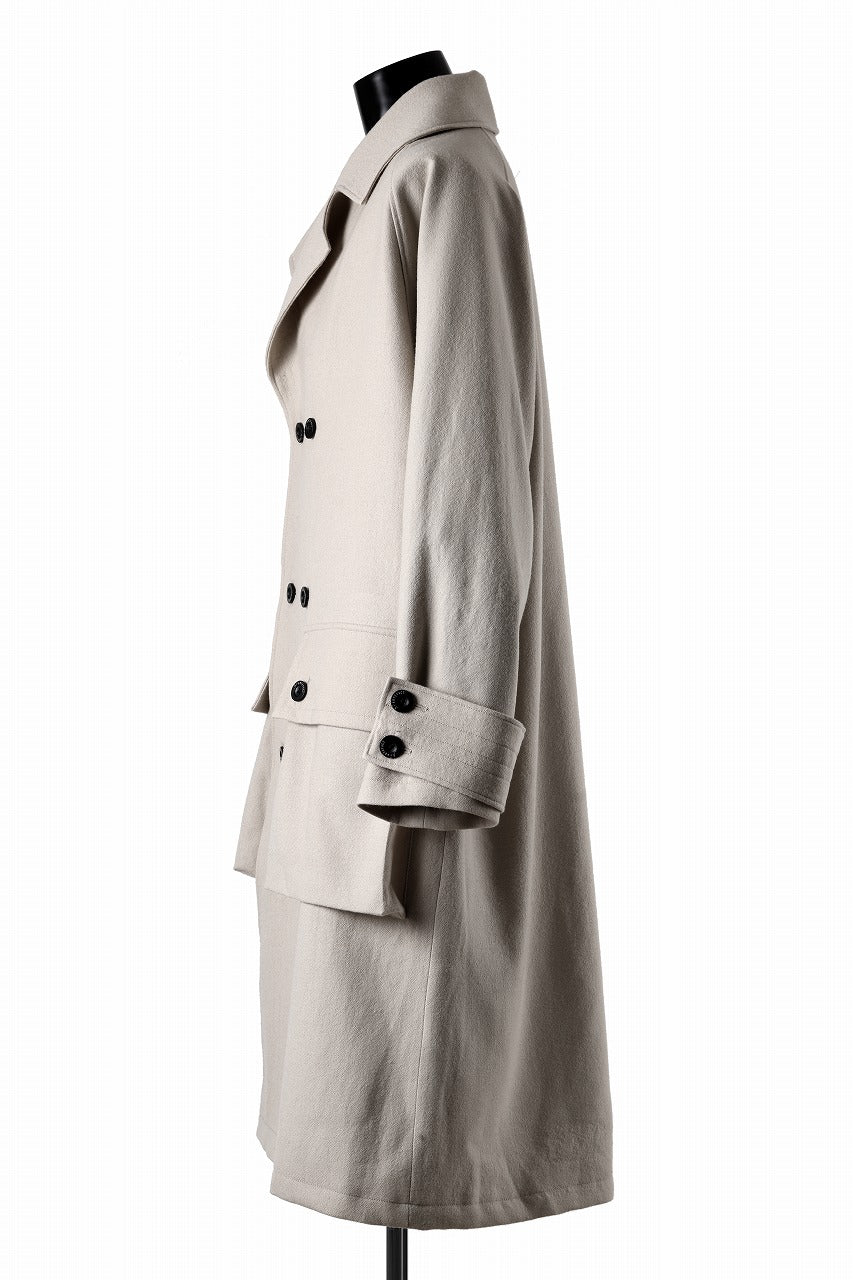 A.F ARTEFACT DOUBLE BREASTED CLASSIC COAT (BEIGE)