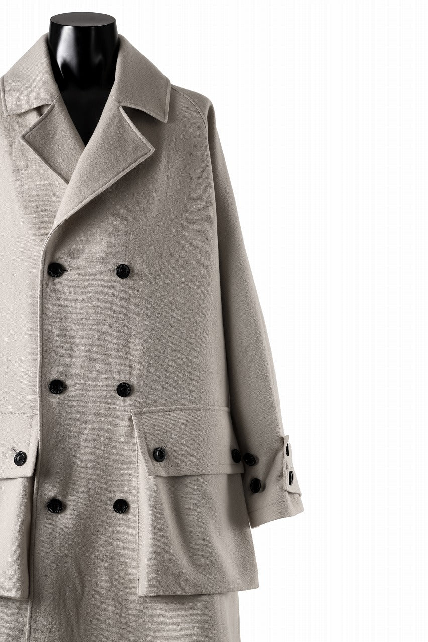 A.F ARTEFACT DOUBLE BREASTED CLASSIC COAT (BEIGE)