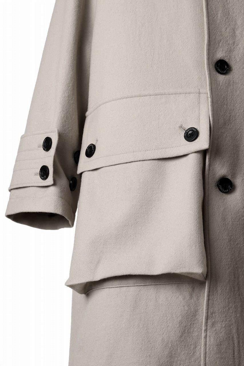 A.F ARTEFACT DOUBLE BREASTED CLASSIC COAT (BEIGE)