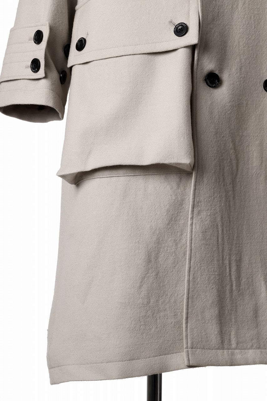 A.F ARTEFACT DOUBLE BREASTED CLASSIC COAT (BEIGE)*