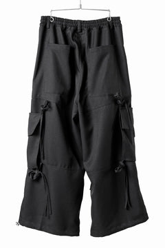 Load image into Gallery viewer, A.F ARTEFACT KNOTTING DETAIL TWILL VOLUME PANTS (BLACK)