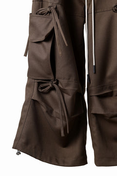 画像をギャラリービューアに読み込む, A.F ARTEFACT KNOTTING DETAIL TWILL VOLUME PANTS (BROWN)