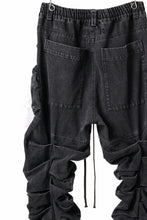 画像をギャラリービューアに読み込む, A.F ARTEFACT MONSTER TUCK VOLUME BAGGY PANTS / FADED AGEING DENIM (BLACK)