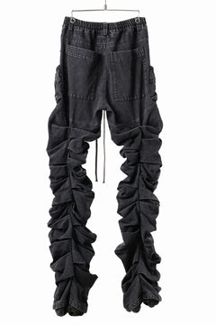 画像をギャラリービューアに読み込む, A.F ARTEFACT MONSTER TUCK VOLUME BAGGY PANTS / FADED AGEING DENIM (BLACK)