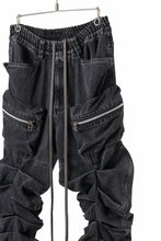 画像をギャラリービューアに読み込む, A.F ARTEFACT MONSTER TUCK VOLUME BAGGY PANTS / FADED AGEING DENIM (BLACK)