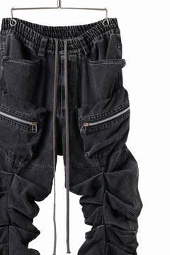 画像をギャラリービューアに読み込む, A.F ARTEFACT MONSTER TUCK VOLUME BAGGY PANTS / FADED AGEING DENIM (BLACK)