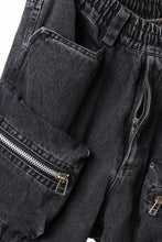 画像をギャラリービューアに読み込む, A.F ARTEFACT MONSTER TUCK VOLUME BAGGY PANTS / FADED AGEING DENIM (BLACK)