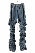 画像をギャラリービューアに読み込む, A.F ARTEFACT MONSTER TUCK VOLUME BAGGY PANTS / FADED AGEING DENIM (BLUE)