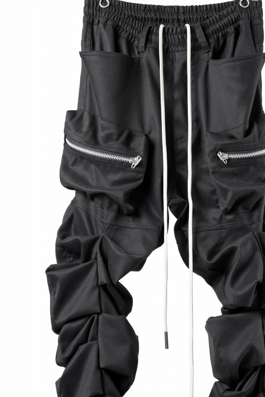 A.F ARTEFACT MONSTER TUCK VOLUME BAGGY PANTS / LUXE-TWILL (BLACK)