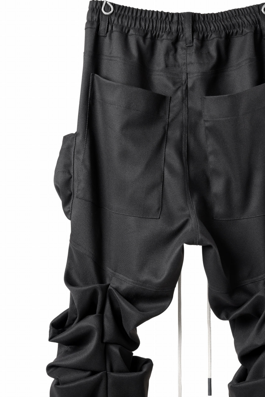 A.F ARTEFACT MONSTER TUCK VOLUME BAGGY PANTS / LUXE-TWILL (BLACK)