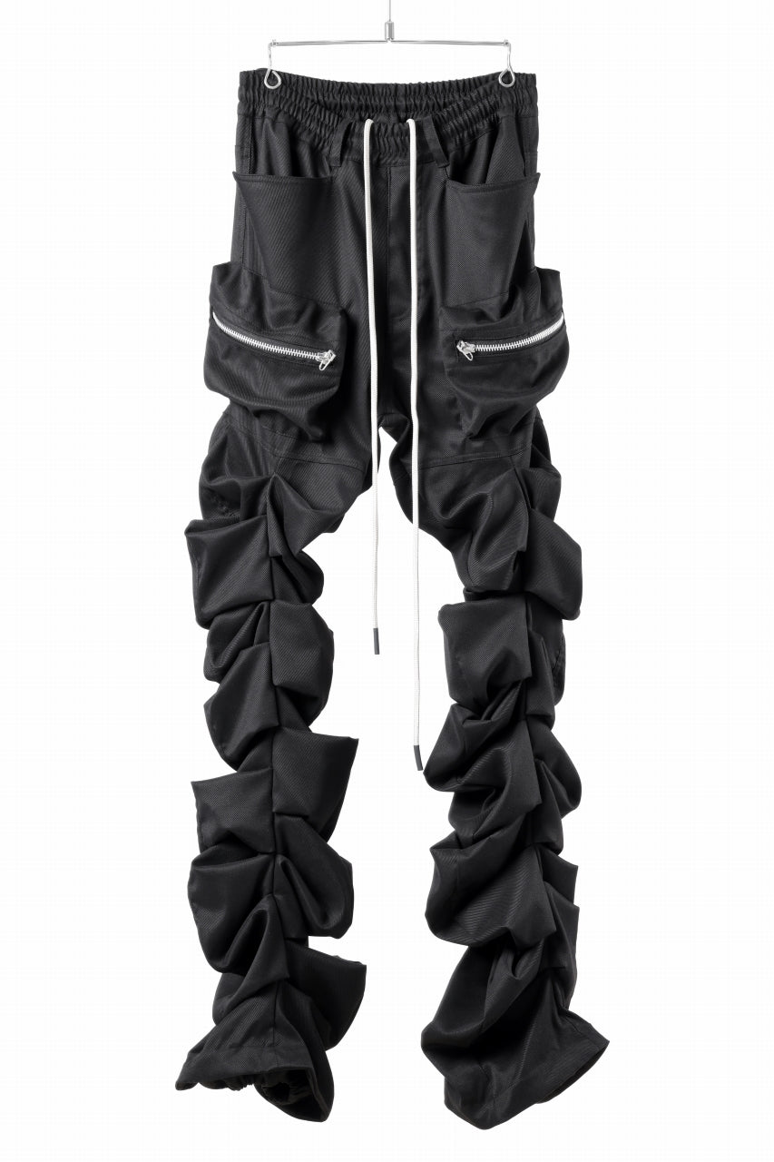 画像をギャラリービューアに読み込む, A.F ARTEFACT MONSTER TUCK VOLUME BAGGY PANTS / LUXE-TWILL (BLACK)