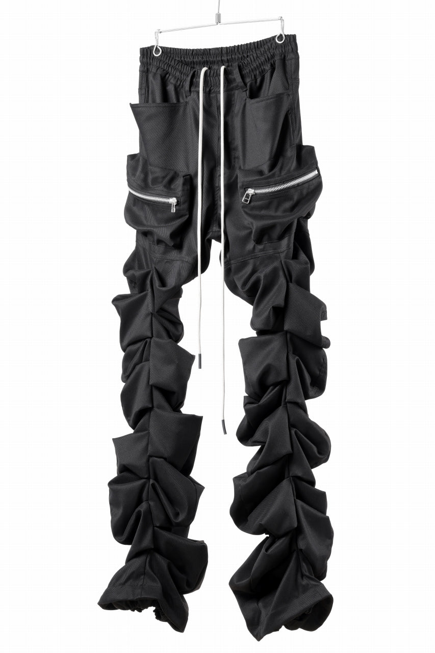 A.F ARTEFACT MONSTER TUCK VOLUME BAGGY PANTS / LUXE-TWILL (BLACK)