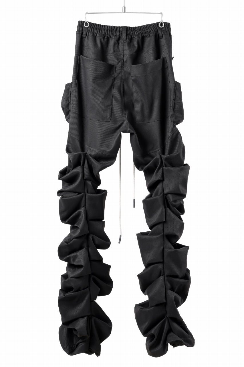 A.F ARTEFACT MONSTER TUCK VOLUME BAGGY PANTS / LUXE-TWILL (BLACK)