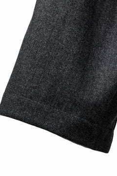 Load image into Gallery viewer, A.F ARTEFACT TUCK WIDE PANTS / HERRING BONE WOOL (D.GREY)